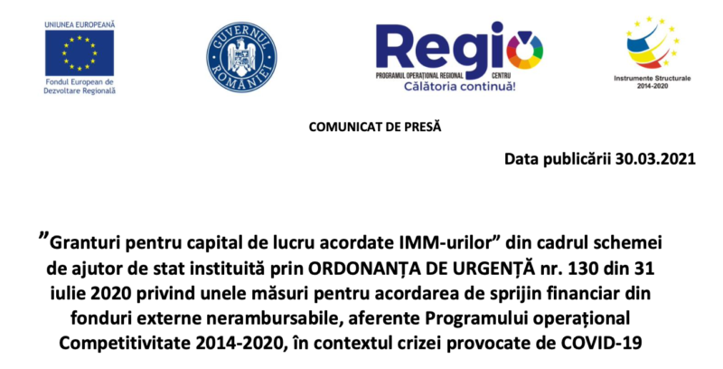 ANUNȚ ÎNCEPERE PROIECT