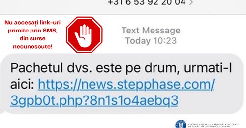 SRI intră pe fir în cazul SMS-urilor de tip ”Pachetul dvs. este pe drum, urmați-l aici”
