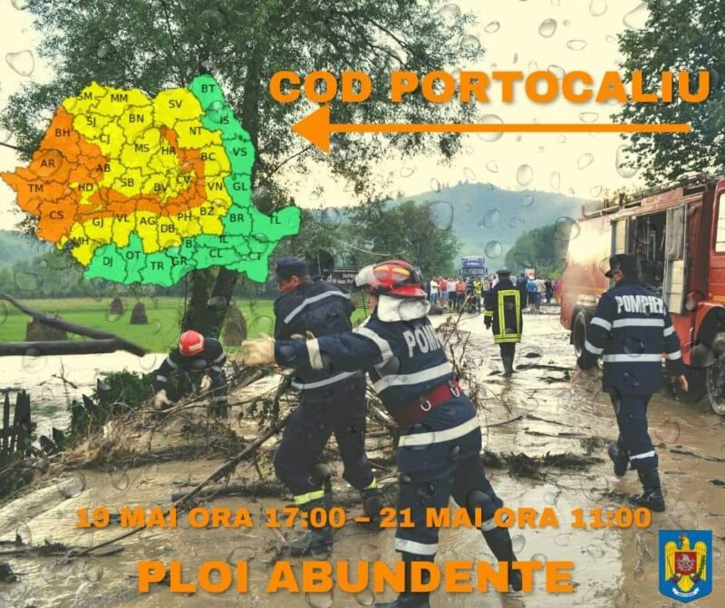 Avertizare COD PORTOCALIU de ploi