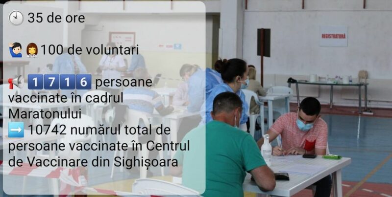 Vaccinare pe repede înainte la Sighișoara. Peste 1700 de persoane imunizate