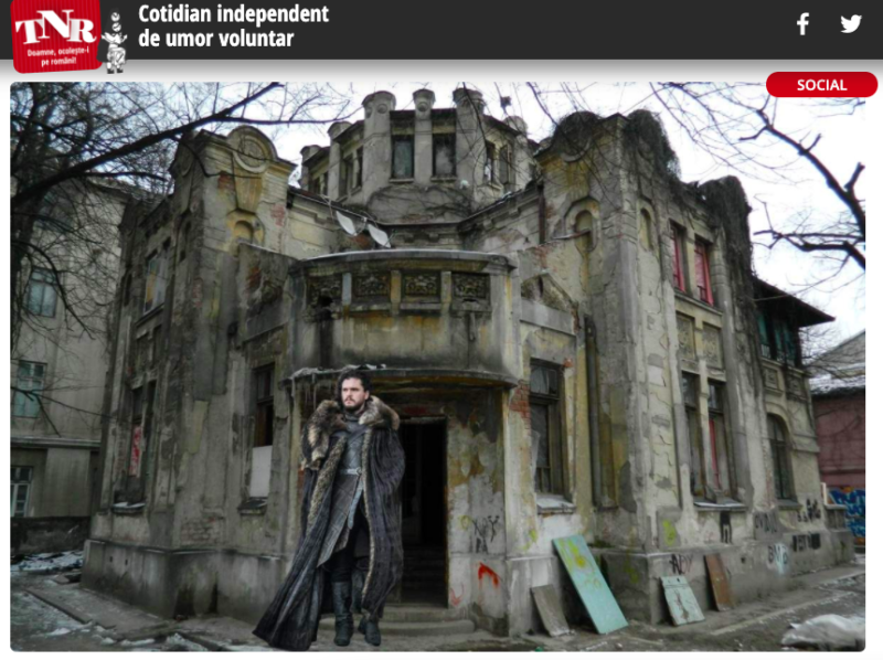 Miștocăreală à la TNR pentru Dej. „Casa memorială Jon Snow din Dej zace în paragină”