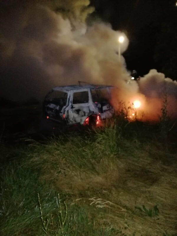 FOTO Mașină făcută scrum în județul Mureș