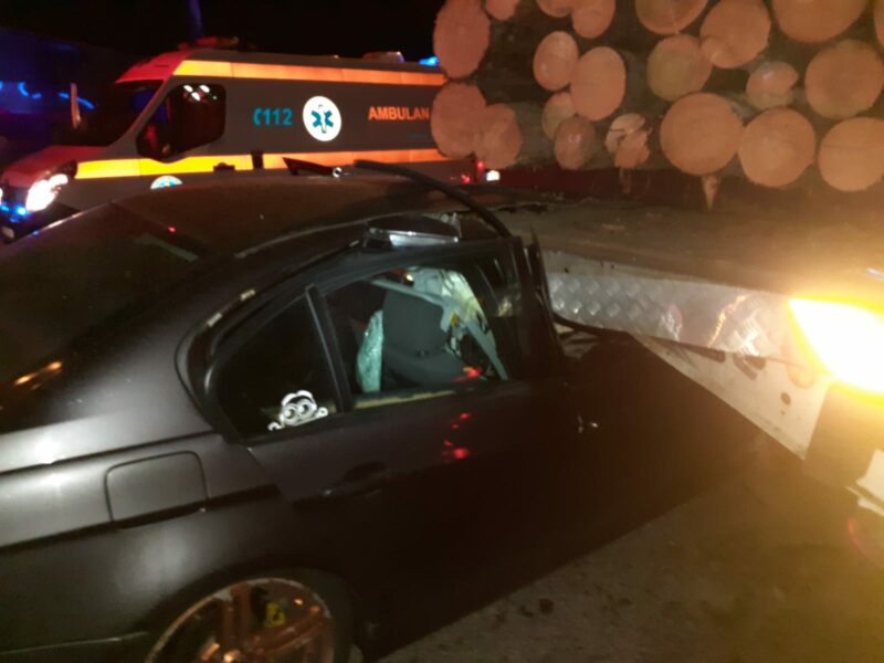 VIDEO | Accident grav la intrare în municipiul Dej