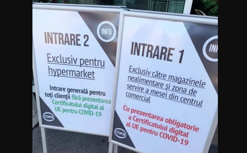Centru comercial din Cluj-Napoca amendat. Culoare speciale pentru vaccinați și nevaccinați