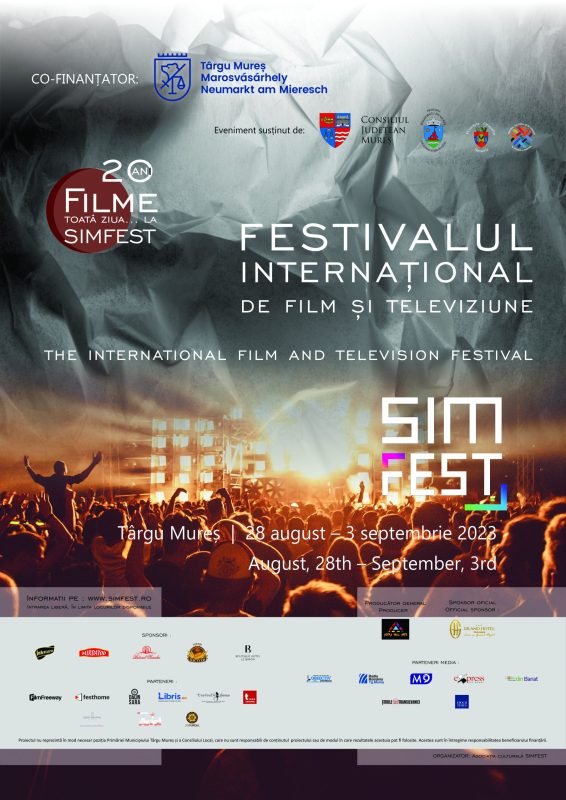 MUREȘ | Ediția aniversară XX a Festivalului Internațional de Film și Televiziune SIMFEST.  Proiecții gratuite și evenimente speciale până la 3 septembrie