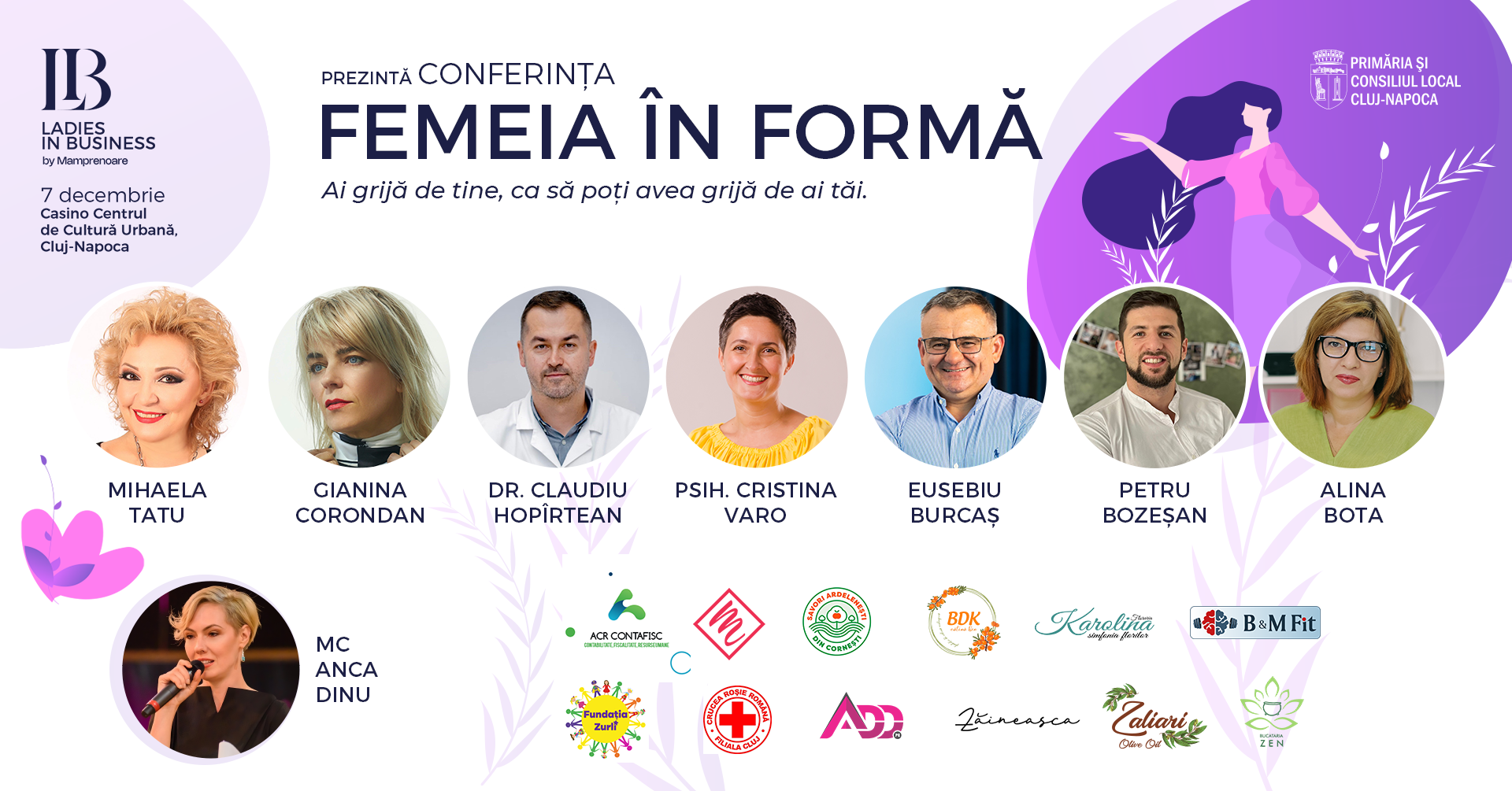 Conferința „Femeia în formă”, 7 decembrie, Cluj-Napoca