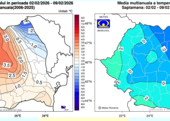 Vreme mai caldă decât normalul și episoade cu precipitații peste medie în Transilvania, în următoarele patru săptămâni