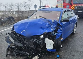 Trafic paralizat la Huedin, în urma unui accident rutier