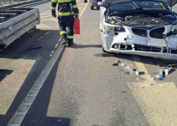 Accident la intrarea pe autostradă