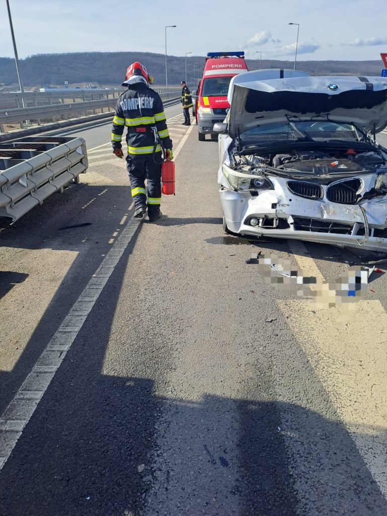 Accident la intrarea pe autostradă