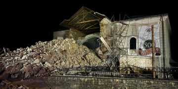 Turla unei biserici s-a prăbușit în Cehu Silvaniei 