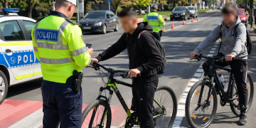 Pietoni, bicicliști, trotinetiști luați la control de polițiștii brașoveni. Scopul: siguranța rutieră