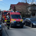Năsăud | O mașină s-a izbit de o cutie de gaz. Intervenție de urgență