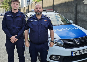 Apel la 112 din Elveția și intervenția rapidă a polițiștilor din Beclean au salvat viața unui bărbat de 71 de ani