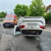 Accident pe strada Brașov din Cluj-Napoca. Un autoturism s-a răsturnat