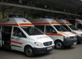 Accident rutier în Bălăușeri. Un șofer a intrat cu mașina într-un stâlp