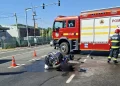 Accident pe DN1C, în Jucu. Un motociclist și un șofer au ajuns la spital