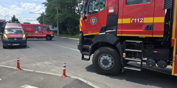 Alertă la o stație GPL din Mediaș după depistarea unor scăpări de gaze. Traficul a fost blocat pe strada Ighișului