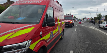 Accident rutier în zona sensului giratoriu Bărăbanț din Alba Iulia