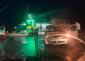 Accident la intrarea în Gherla dinspre Cluj-Napoca. Un autoturism a fost grav avariat