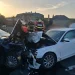 Accident grav pe DN1C la Iclod. Două persoane încarcerate, elicopter SMURD alertat