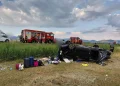 Accident pe DN1, trafic rutier îngreunat lângă Huedin. O mașină s-a răsturnat
