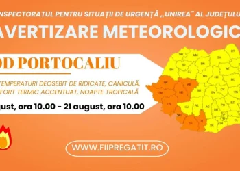 Cod portocaliu de caniculă în județul Alba. Temperaturi de până la 39 de grade