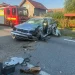 O mașină s-a ciocnit de o cisternă care transporta motorină. Au intervenit de urgență pompierii din Aiud