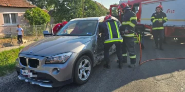 Persoană încarcerată în urma unui accident în Ciuperceni. Impact între un TIR și o mașină