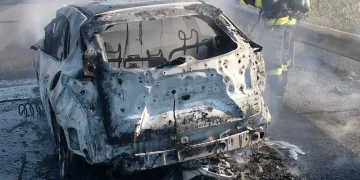 Accident urmat de incendiu pe autostrada A1, în apropiere de Săliște