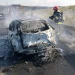 Accident urmat de incendiu pe autostrada A1, în apropiere de Săliște
