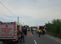 Accident lângă Beclean. Mașină ieșită în afara drumului