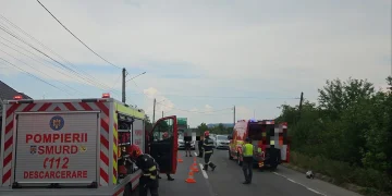 Accident lângă Beclean. Mașină ieșită în afara drumului