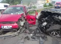 Pompierii din Beclean intervin la ieșirea din Coldău. 3 mașini implicate într-un accident