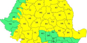 Cod galben de vânt puternic și vijelii în aproape toată țara. Rafalele pot depăși 90 km/h la munte