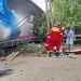 Accident în Bistrița-Năsăud. Camion intrat într-un cap de pod, a fost surprins și un pieton