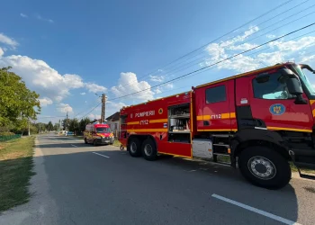 Șase tone de baloți făcute scrum în Satu Mare. Cauza incendiului, fumatul