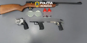 6 arme neletale, dar deținute ilegal, descoperite în județul Sibiu. 5 persoane cercetate penal