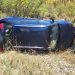 Mașină răsturnată pe centura Vâlcele-Apahida. Bărbat evaluat de SMURD