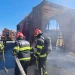 Incendiu pe A1, în zona benzinăriei MOL. O remorcă a luat foc
