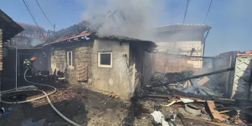 Incendiu în zona Dedeman din Alba Iulia