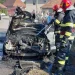 Incendiu auto în Izvorul Crișului. O mașină a luat foc în mers din cauza unei defecțiuni electrice