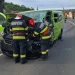 4 persoane rănite într-un accident între un microbuz și un autocamion, pe E60, la Saschiz