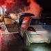 Incendiu auto pe autostrada A3. Au intervenit pompierii din Gilău