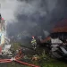 Incendiu puternic în Bistrița-Năsăud. Focul a cuprins 3 gospodării