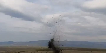 FOTO Muniție rămasă neexplodată, distrusă controlat de pirotehniștii ISU Alba