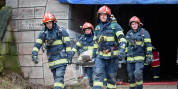 FOTO Exercițiu amplu ISU la Sighișoara. Scenariu cu incendiu, victime multiple și activarea Planului Roșu