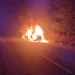 Mașină făcută scrum în Alba. Pompierii din Sebeș s-au luptat cu flăcările