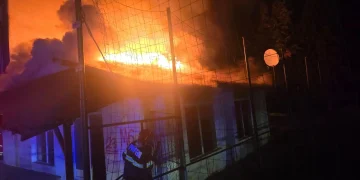 Incendiu la clădirea Bazei Sportive din Beiuș