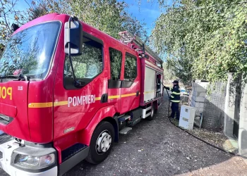 Incendiu la o casă de pe strada Afinelor din Satu Mare. Intervin 3 autospeciale de stingere